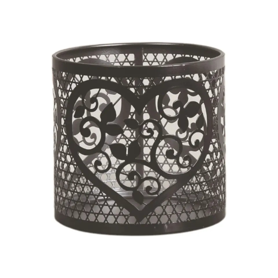 Lace Heart Multiway Black & Silver