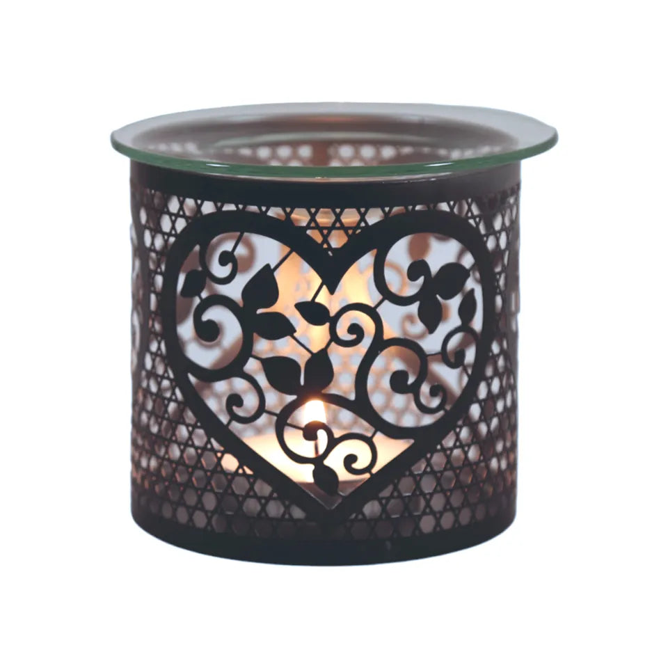 Lace Heart Multiway Black & Silver