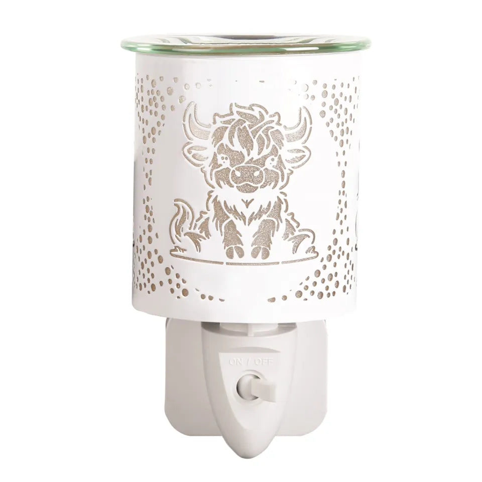 Highland Cow White Plug In
