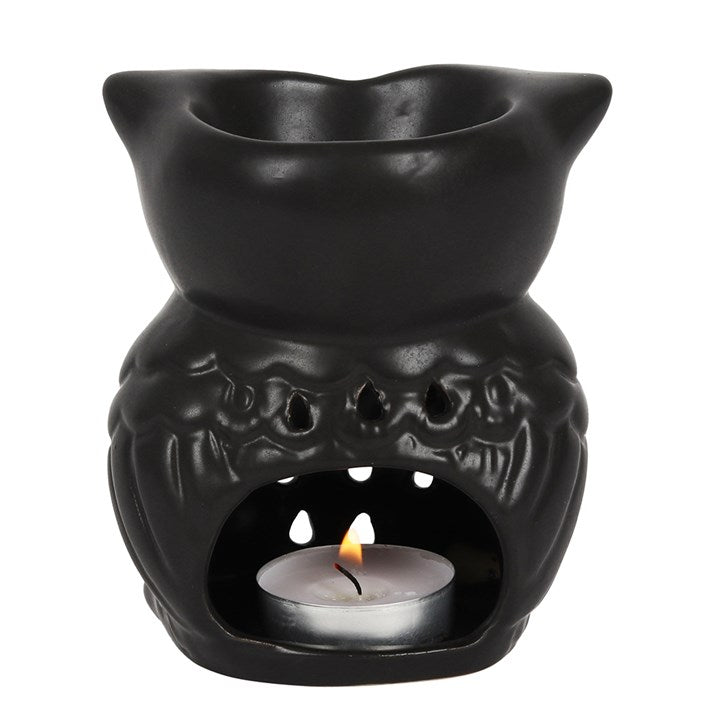 Black Cut Out Owl Burner