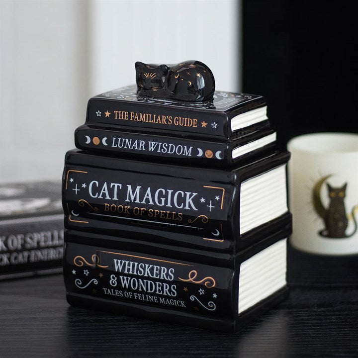 Black Cat Book Stack Burner