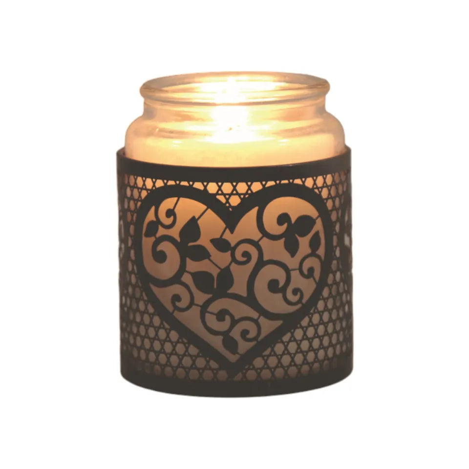 Lace Heart Multiway Black & Silver
