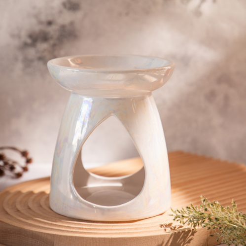 Large White Pearlescent Burner