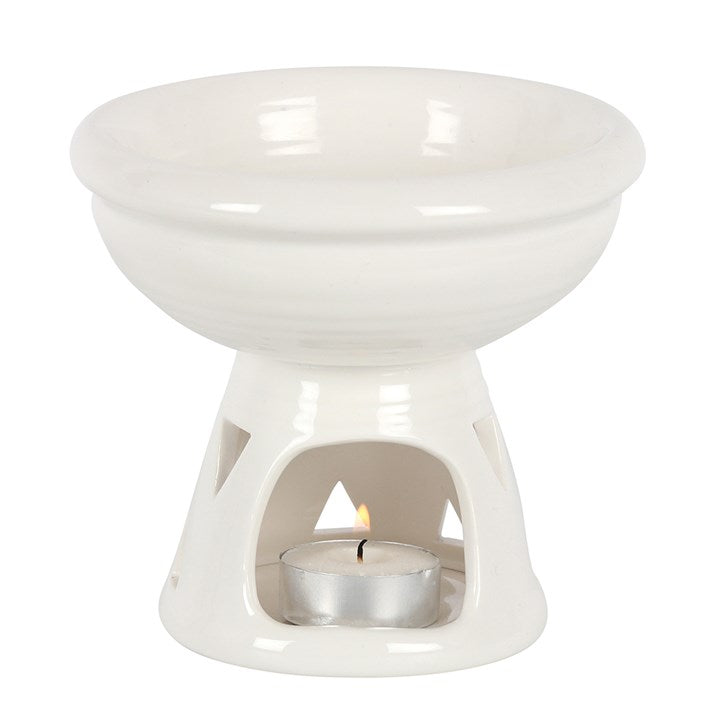 White Deep Dish Burner