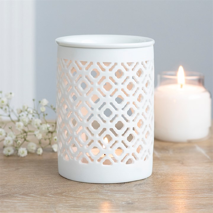 White Matte Lattice Burner