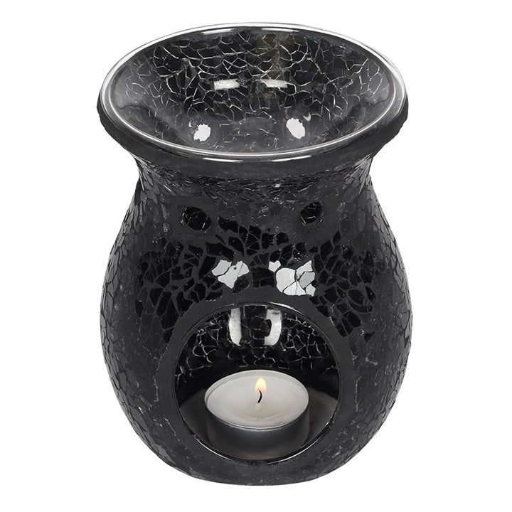 Large Black Crackle Burner