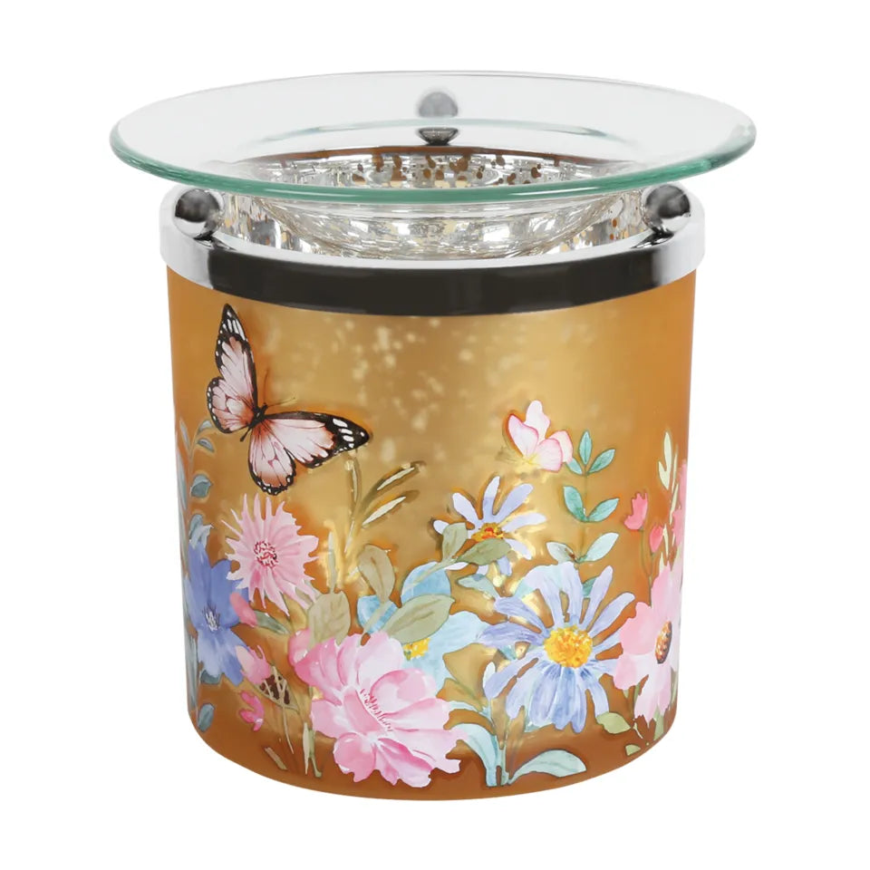 Orange Floral Glass Melter