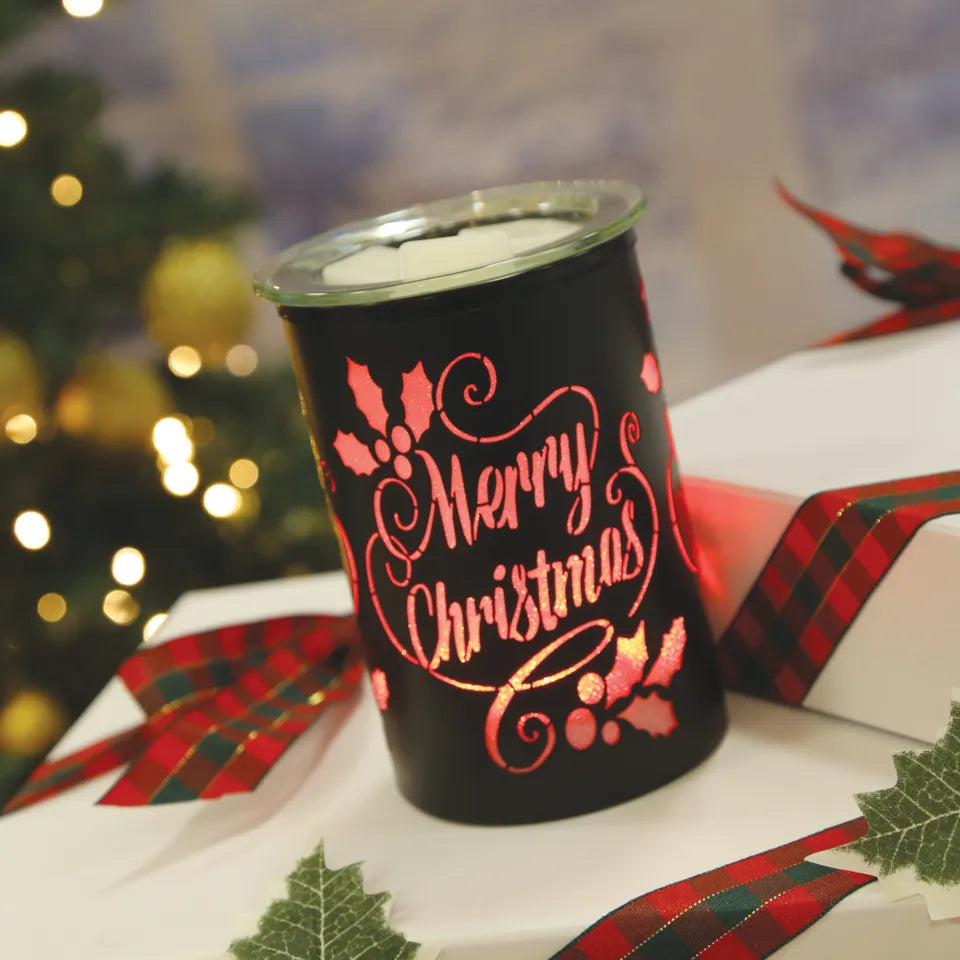 Black LED C/C Merry Christmas Melter