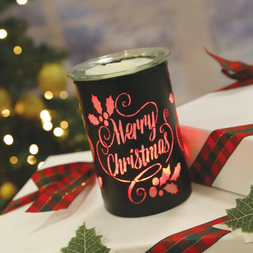 Black LED C/C Merry Christmas Melter