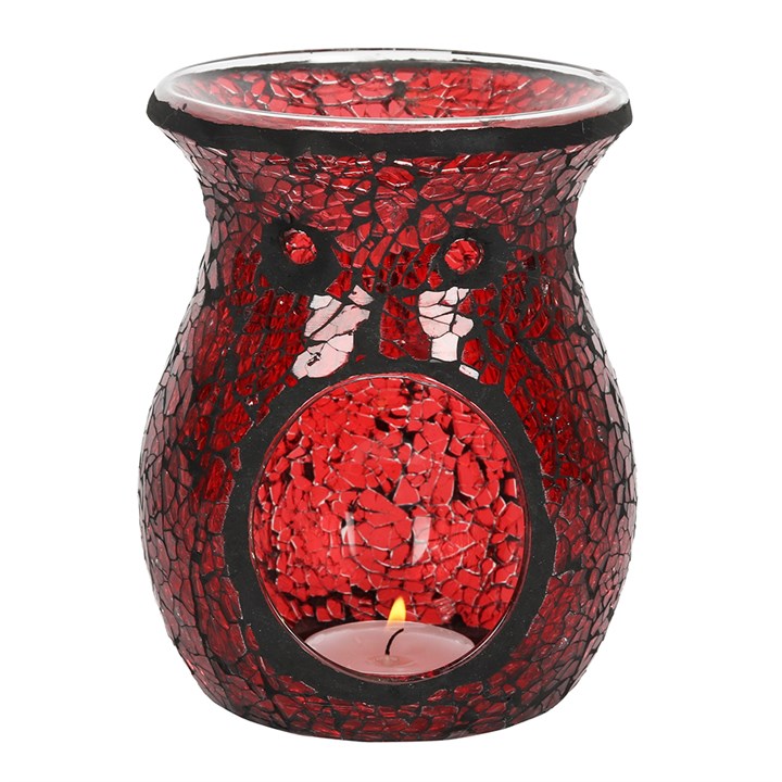 Large Red Crackle Burner