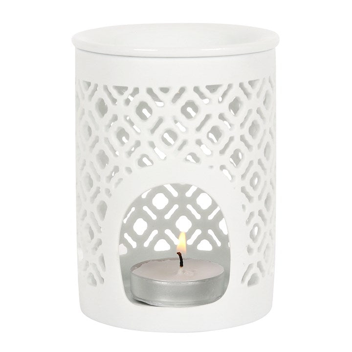 White Matte Lattice Burner