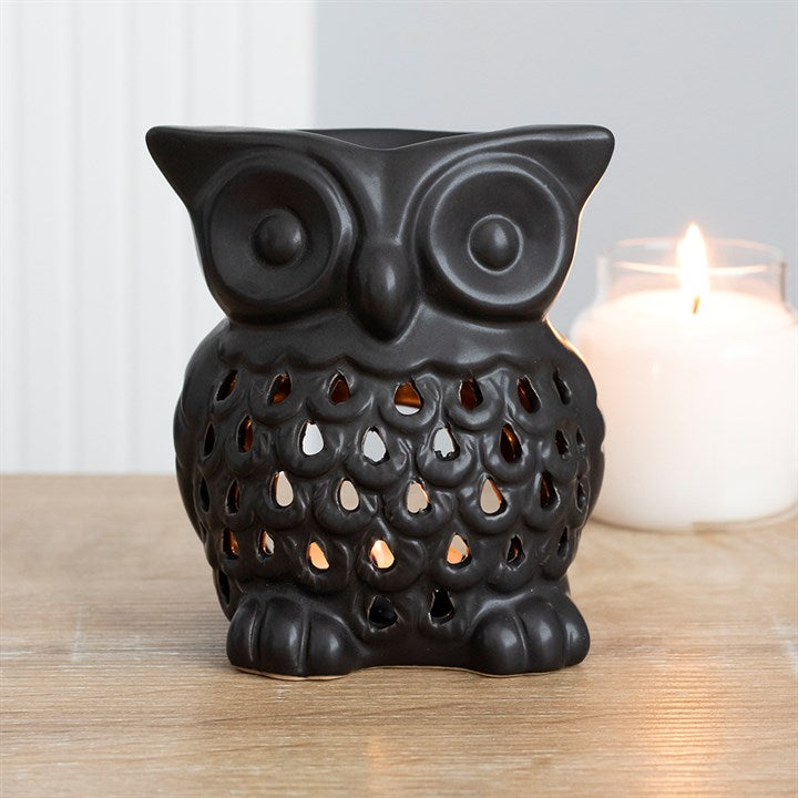 Black Cut Out Owl Burner