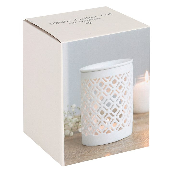 White Matte Lattice Burner