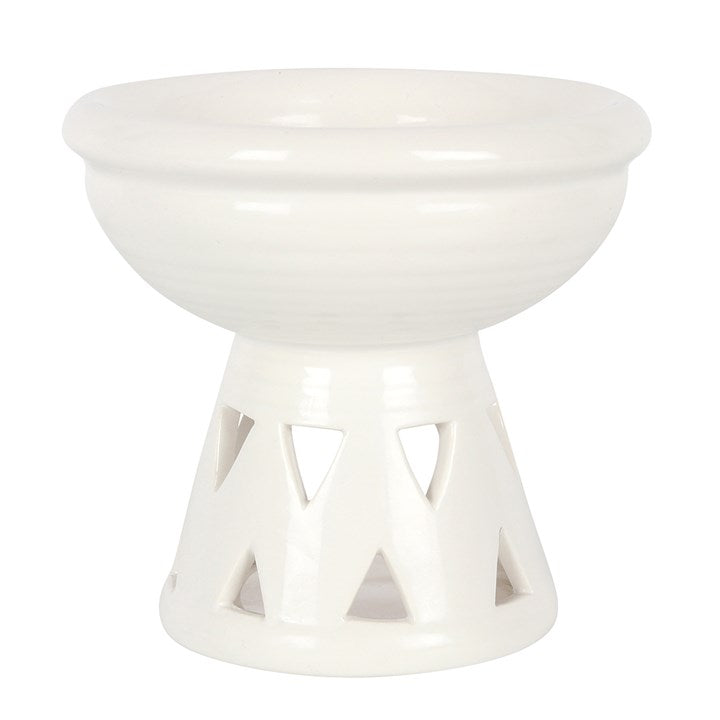 White Deep Dish Burner