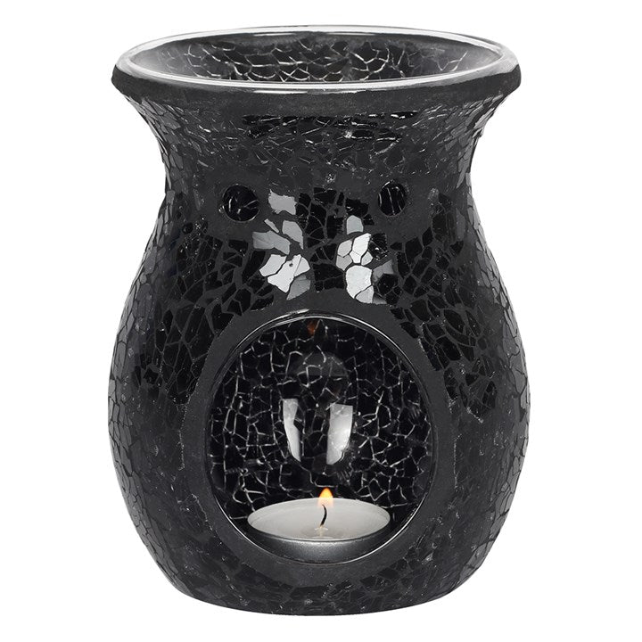 Large Black Crackle Burner