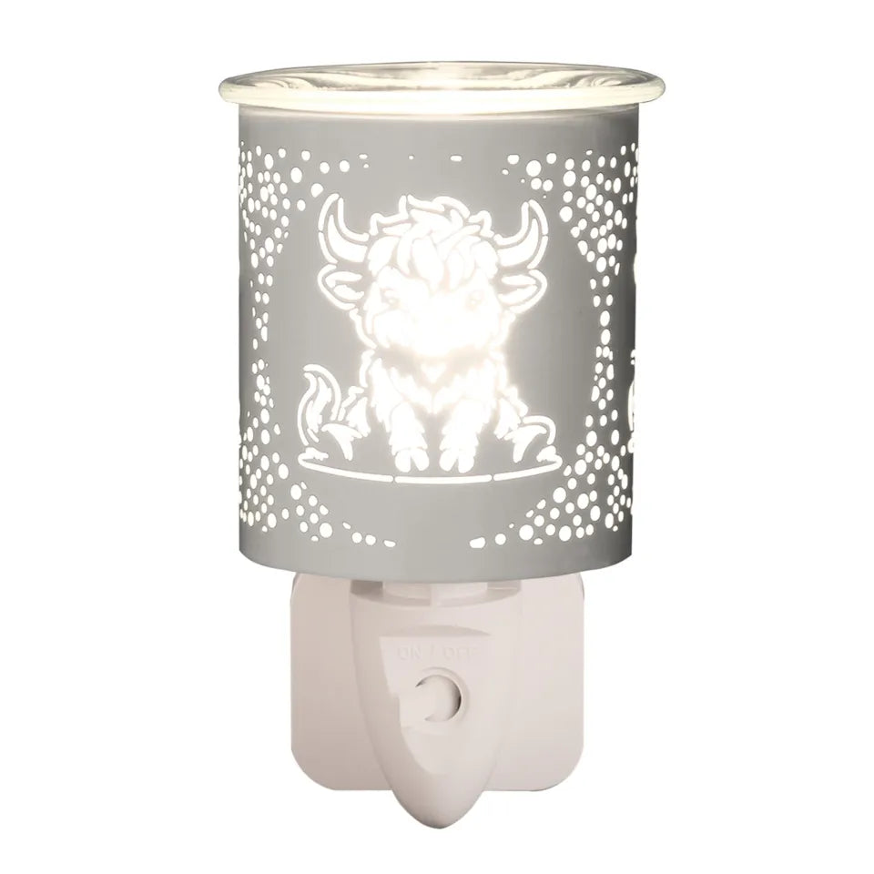 Highland Cow White Plug In