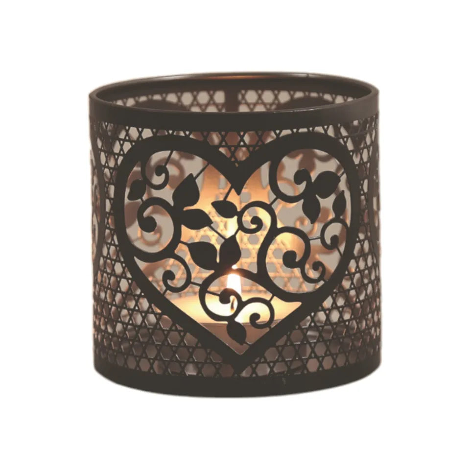 Lace Heart Multiway Black & Silver