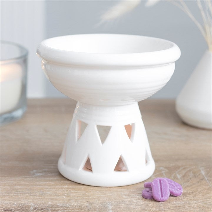 White Deep Dish Burner
